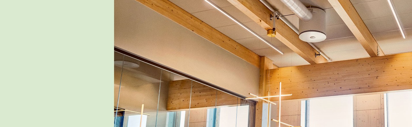 The wooden structure improves the indoor climate