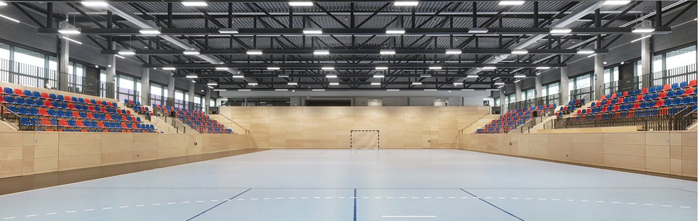 A sports arena for handball and gymnastics